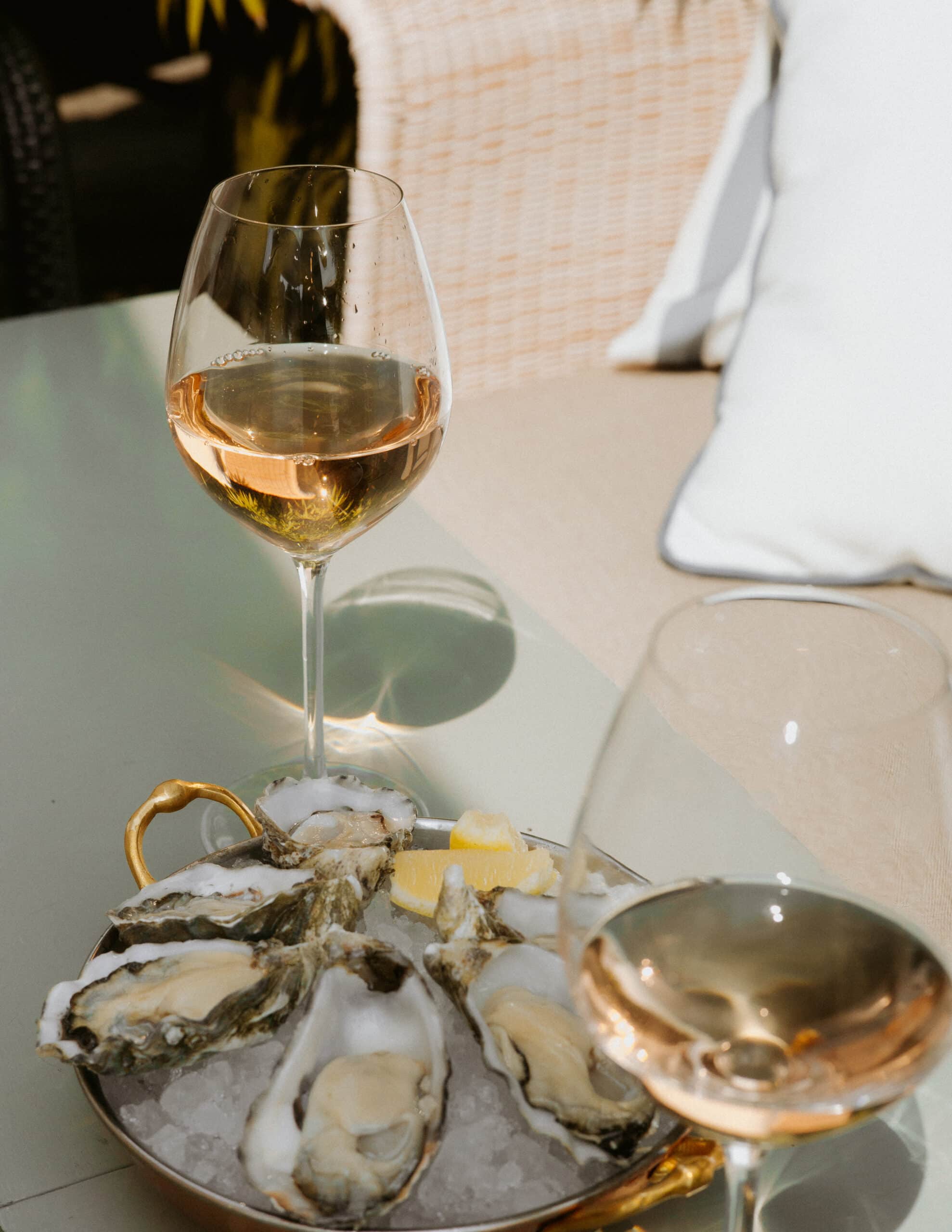 Rosé and oysters