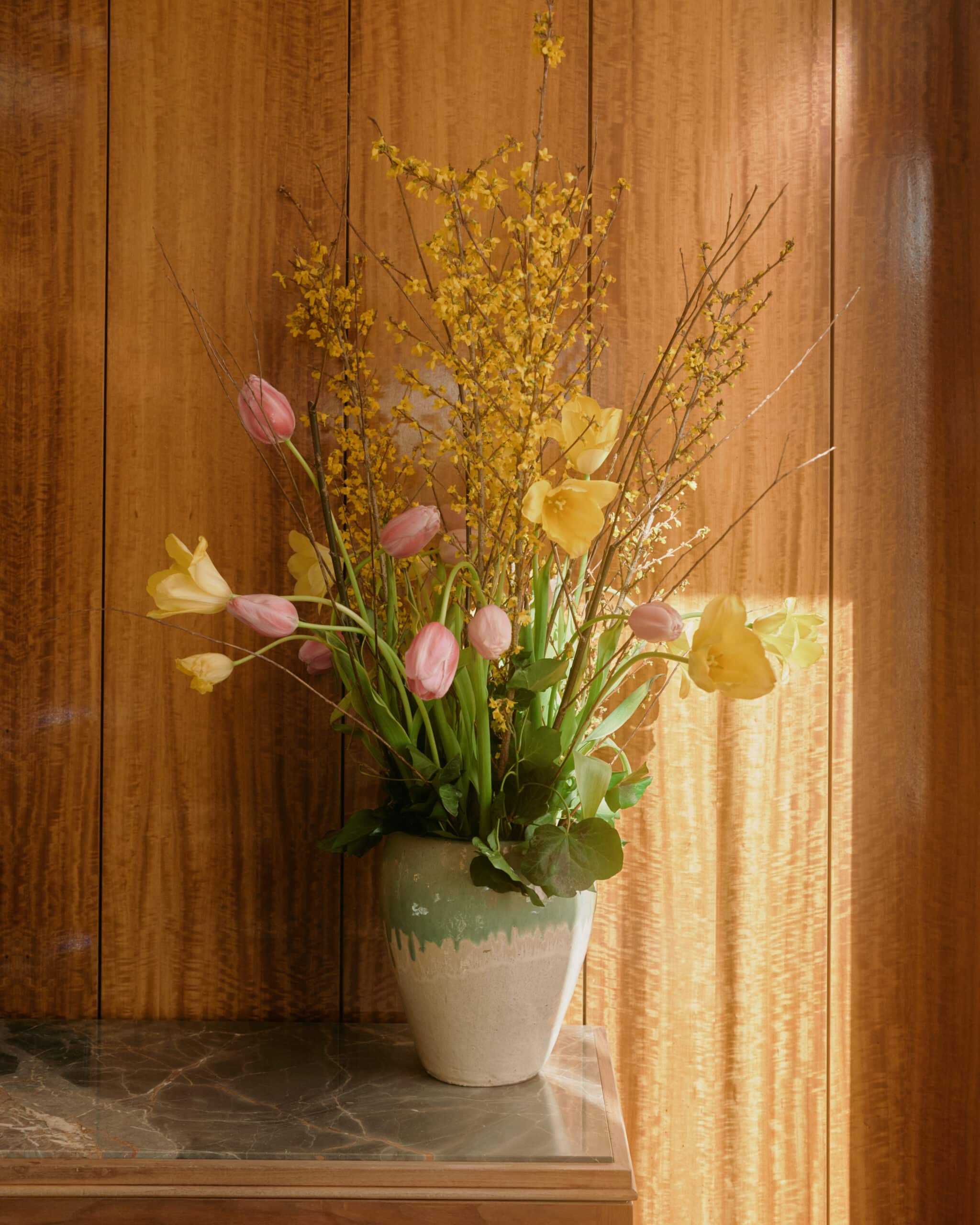 Flowers as decoration at Brasserie Marie
