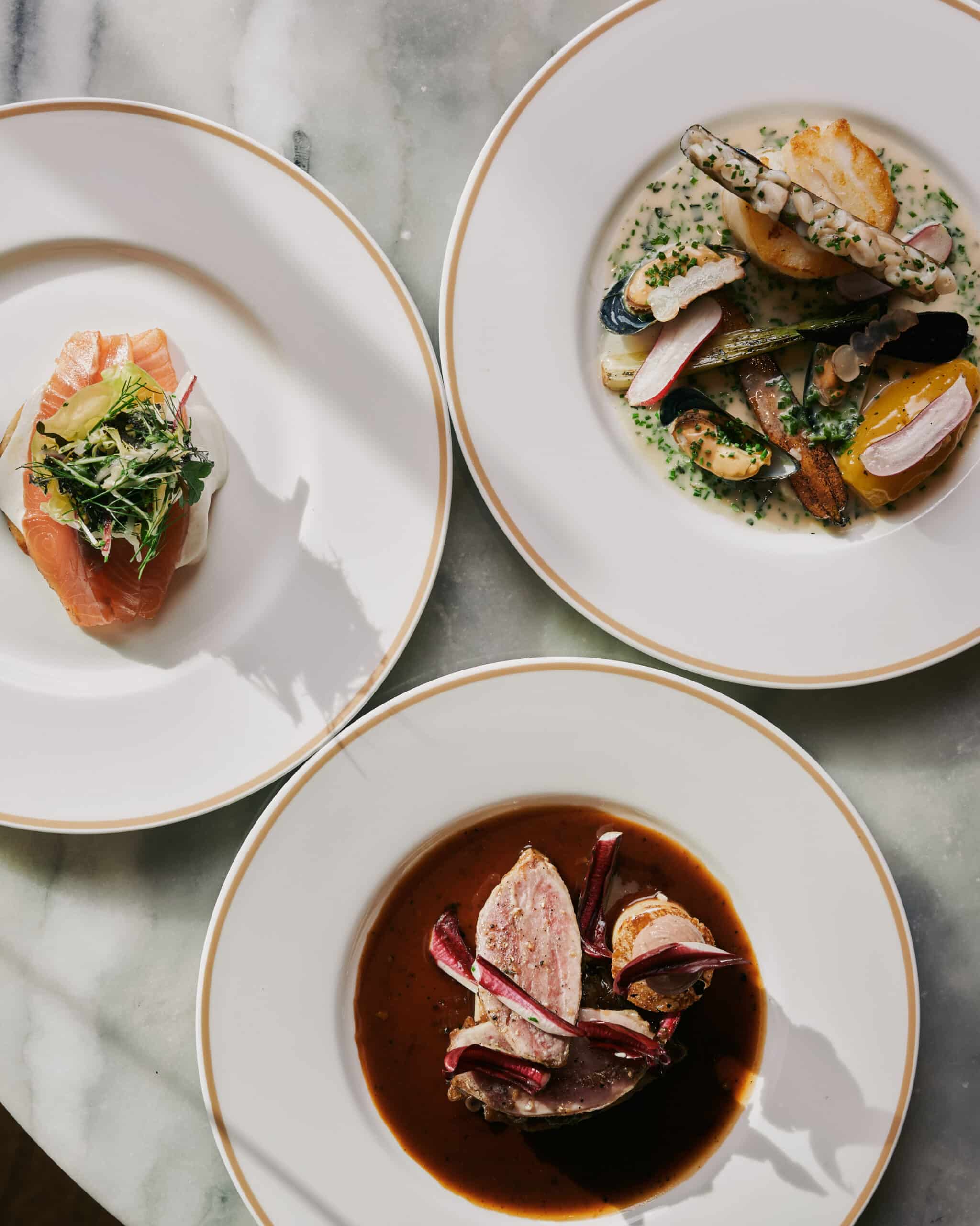 3 Dishes at Brasserie Marie